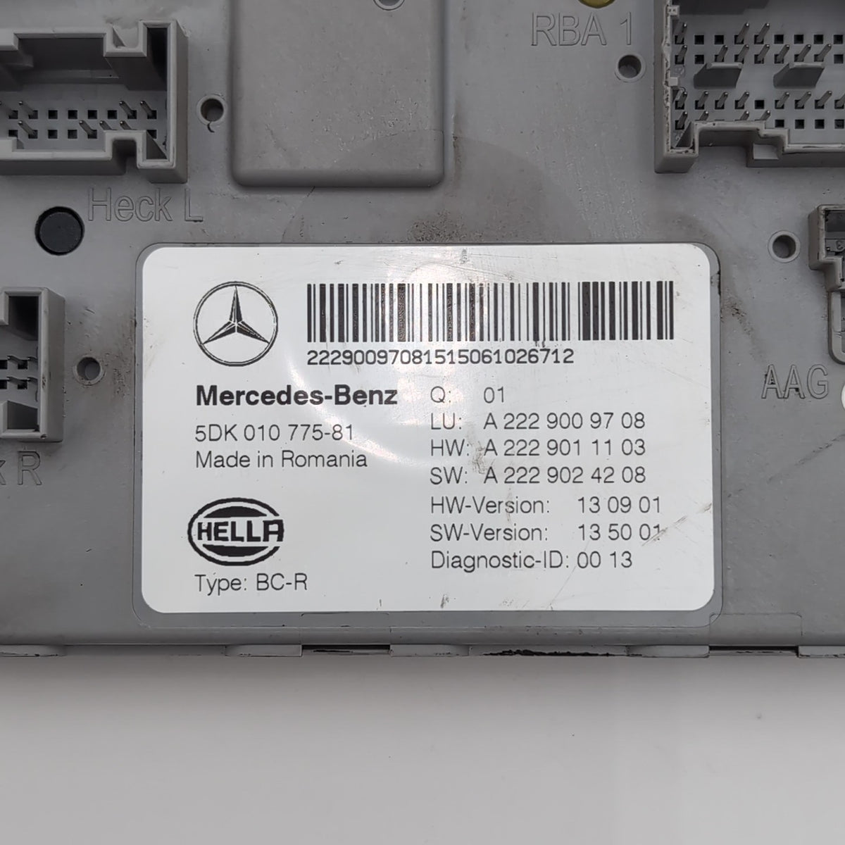2015 2016 2017 2018 Mercedes W205 C300 C400 Rear Trunk SAM Control Module Unit