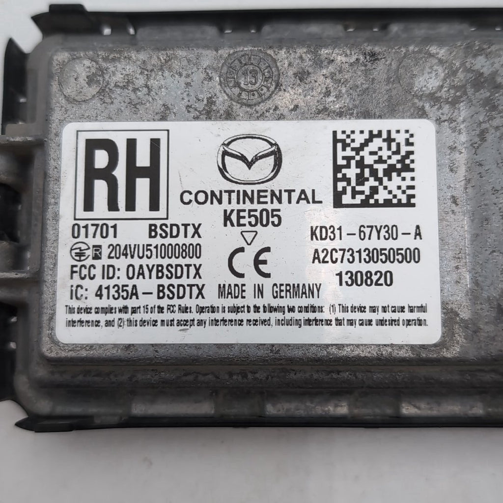 2013 2014 2015 2016 Mazda CX-5 Rear Right Blind Spot Radar Sensor KD31-67Y30-A