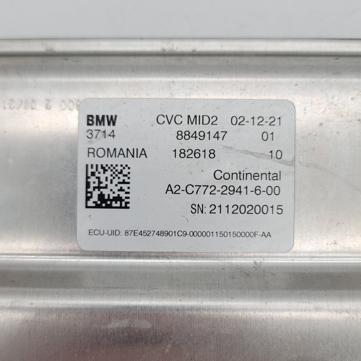 2022 2023 2024 BMW iX Active Suspension Control Module CVC MID2 8871162