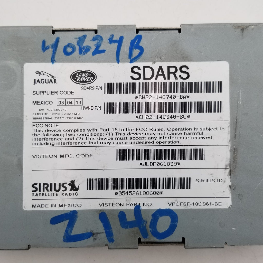 2013 2014 2015 Jaguar XJ Siris Satellite Radio Receiver Module OEM CH2214C740BA