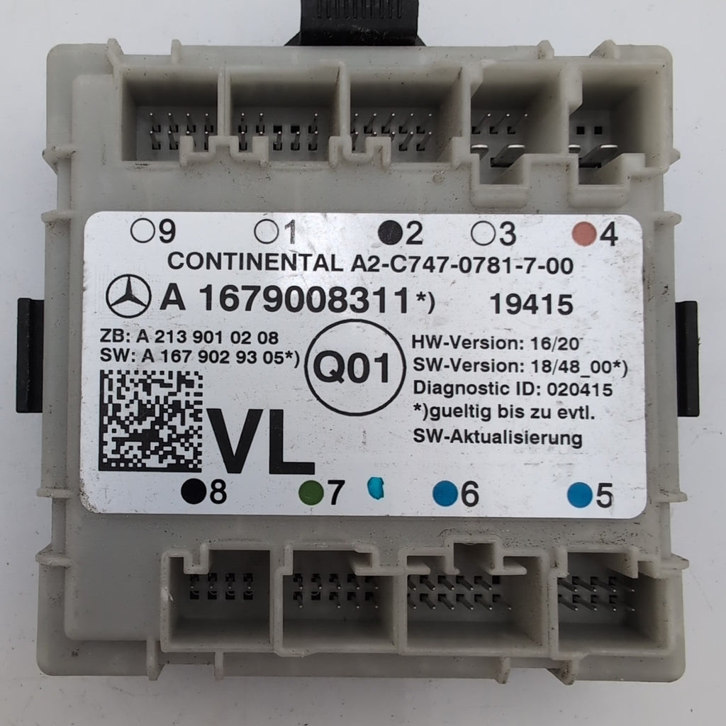 2020- 2023 MERCEDES E350 W213 FRONT LEFT DOOR CONTROL MODULE OEM A1679008311