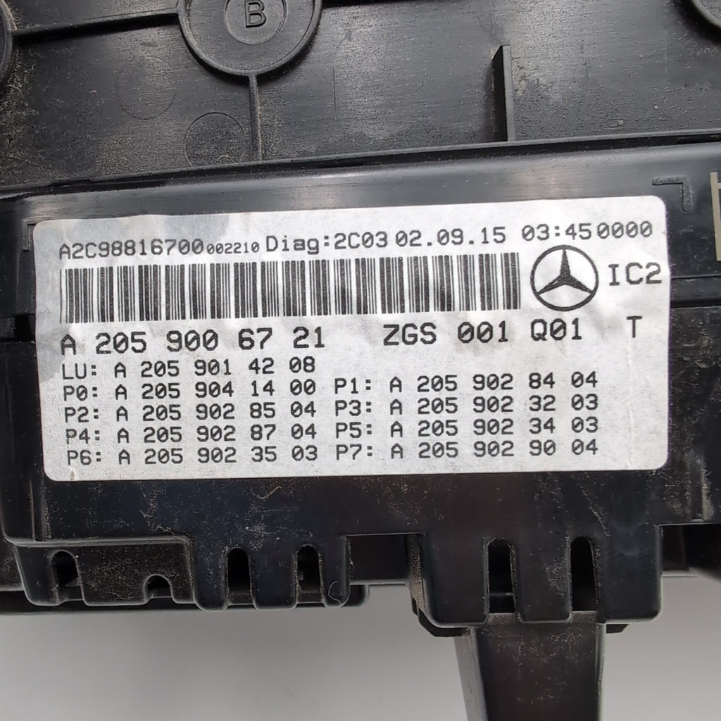 2015 2016 2017 MERCEDES C250 C300 C350 C400 INSTRUMENT CLUSTER GAUGE SPEEDOMETER