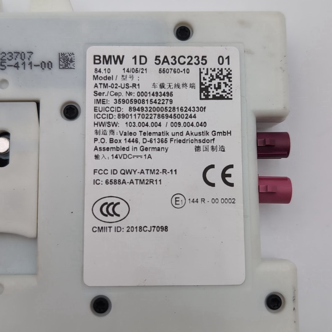 2019 - 2023 BMW 540i G20 G30 M3 M4 X5 Antenna Telematics Control Module 5A3C235