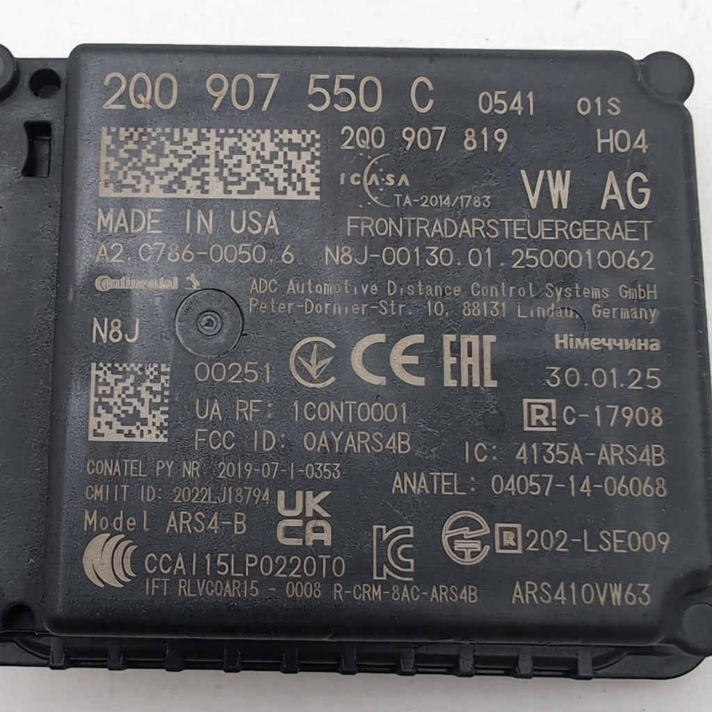 2024 2025 Volkswagen Taos Cruise Control Distance Radar Sensor 2Q0907550C