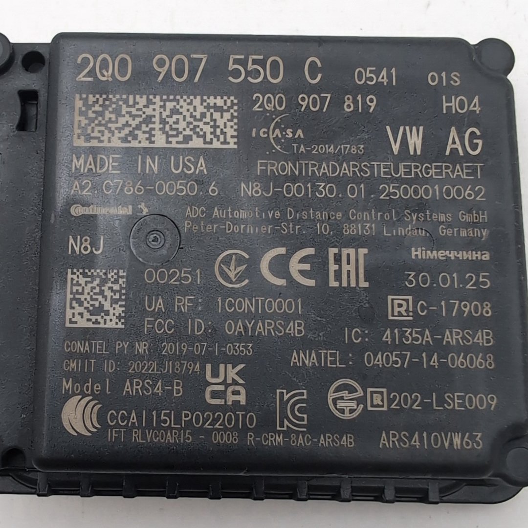 2024 2025 Volkswagen Taos Cruise Control Distance Radar Sensor 2Q0907550C