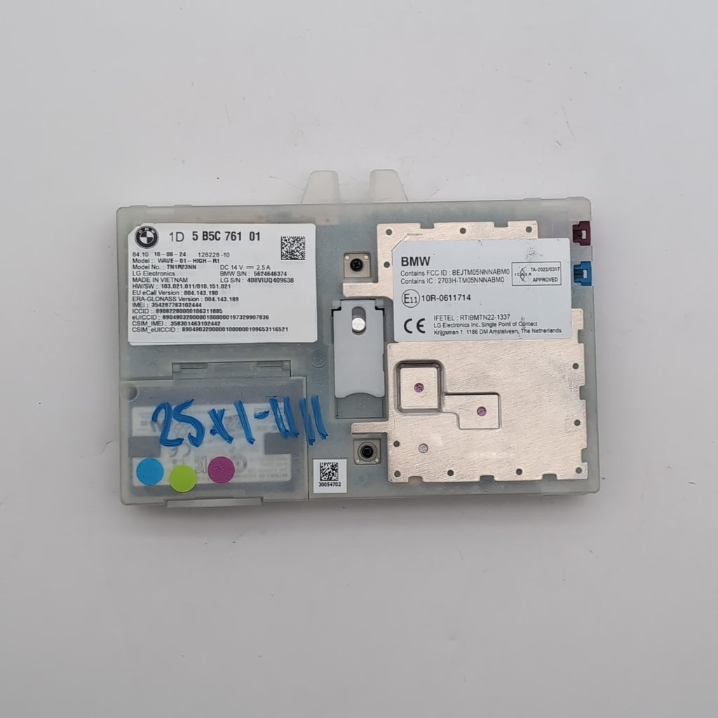 2025 BMW 330i G20 X1 U11 X3 G45 Antenna Telematics Control Module 5B5C761