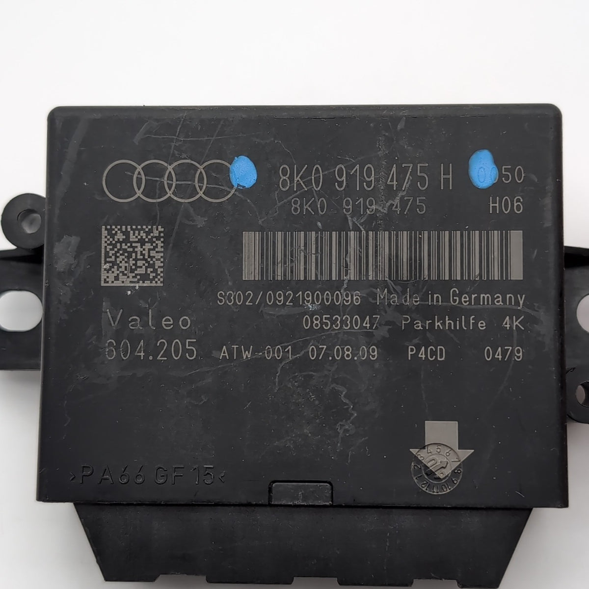 2008 2009 2010 2011 Audi A4 A5 S4 S5 Parking Assist Control Module 8K0919475H