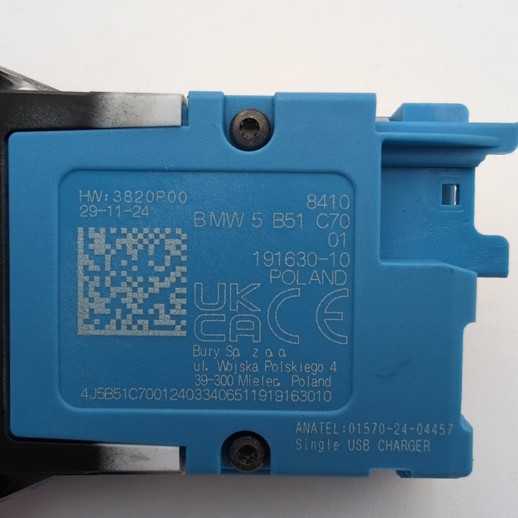 2019 - 2026 BMW G20 G21 G22 G26 G15 G30 G31 X3 Single USB Socket Port 5B51C70
