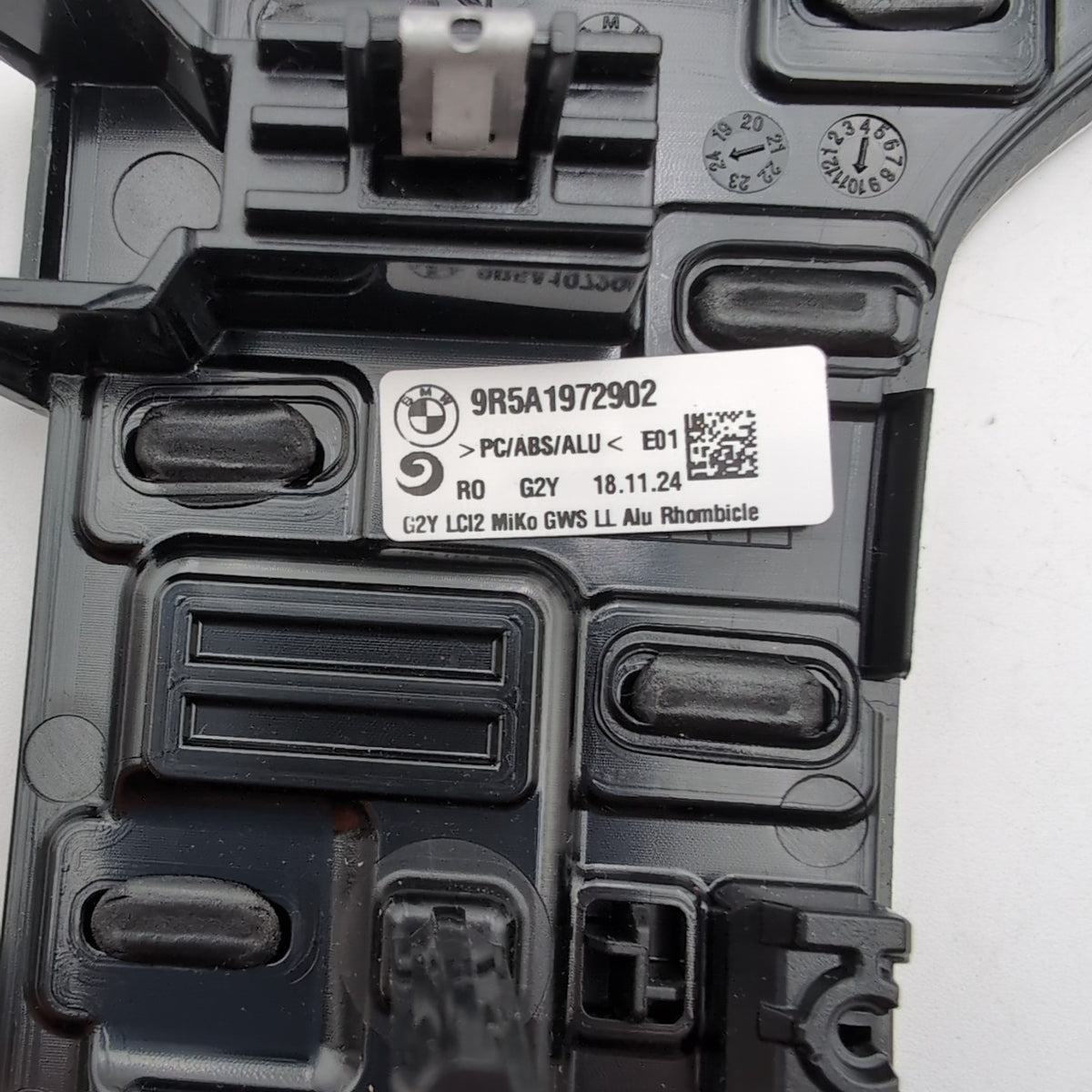 2021 - 2026 BMW G20 G22 G82 Center Console Shifter Trim Aluminum Rhombicle