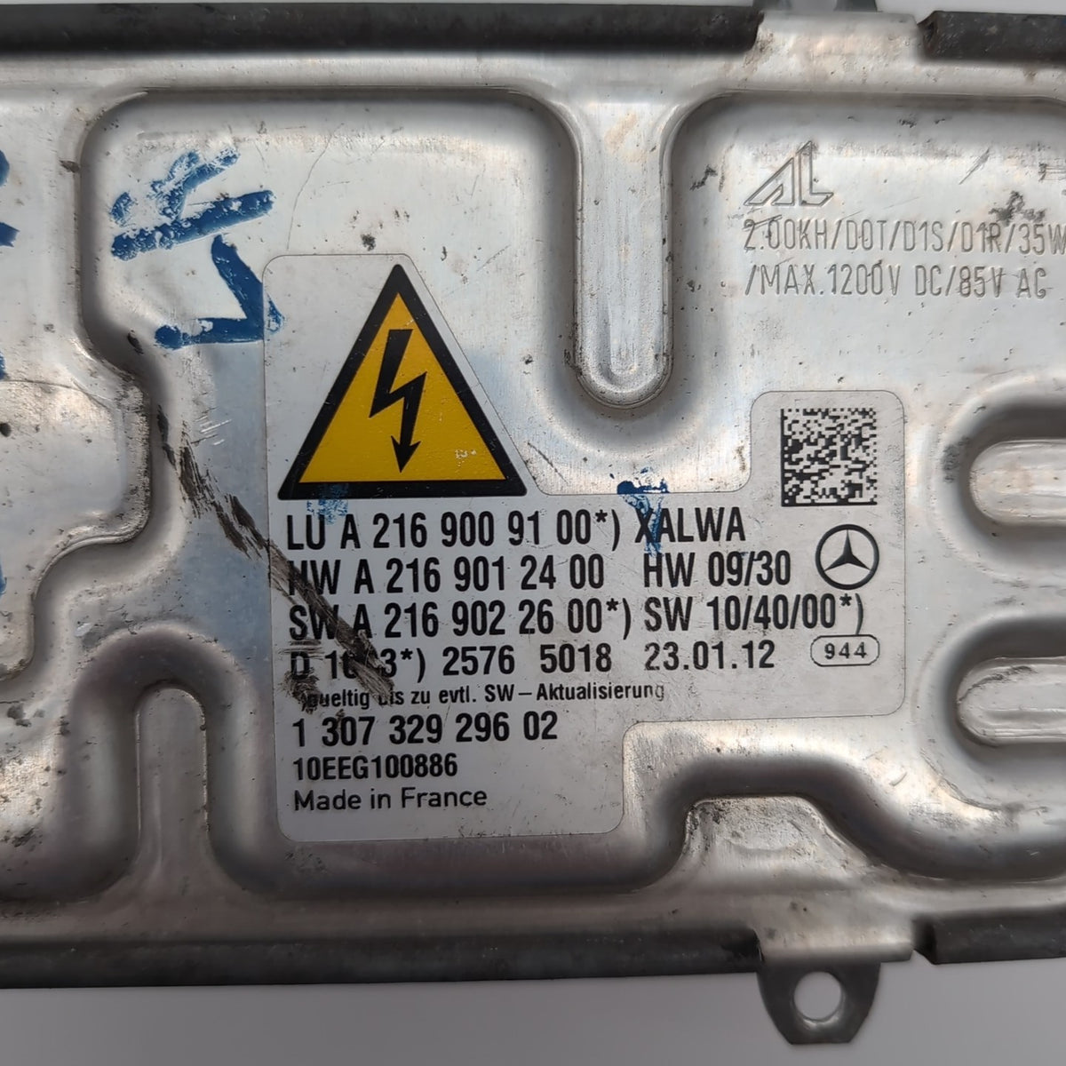 2012 2013 Mercedes W221 S550 Xenon Headlight Ballast Module OEM A2169009100