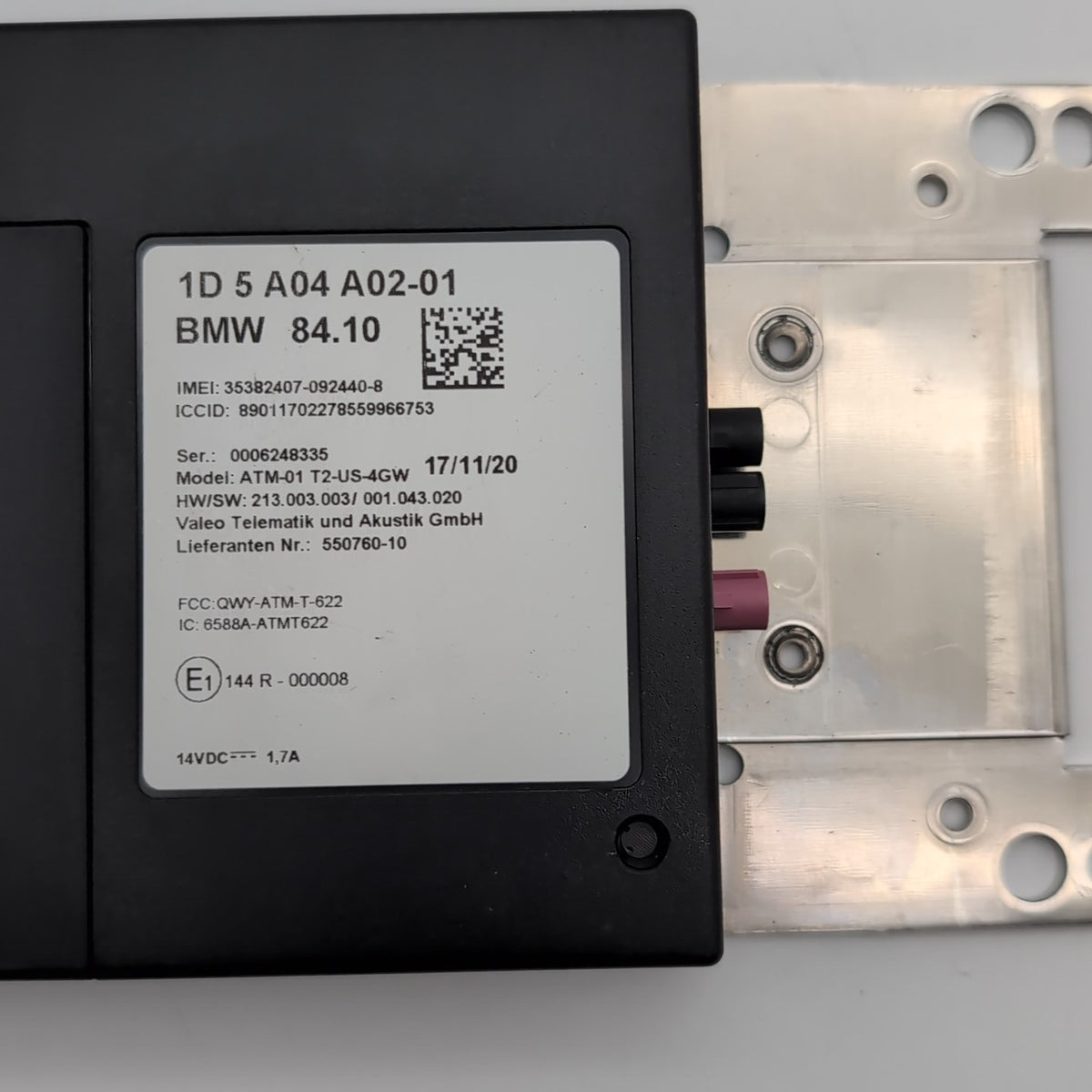 2021 2022 BMW i3 I01 Telematics Communication Box 2 Module OEM 5A04A02