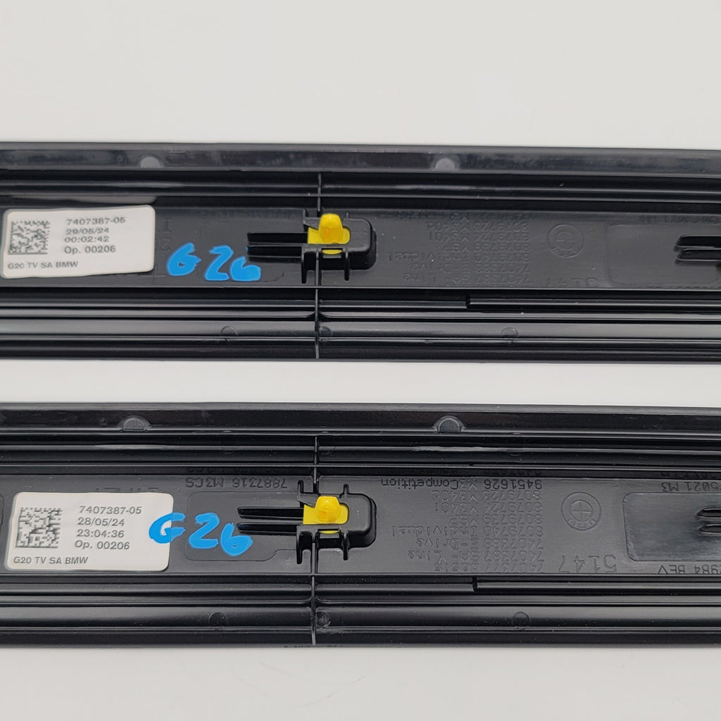2019 - 2025 BMW G20 G21 G26 Front Left Right Door Trim Molding Sill Set 7407387