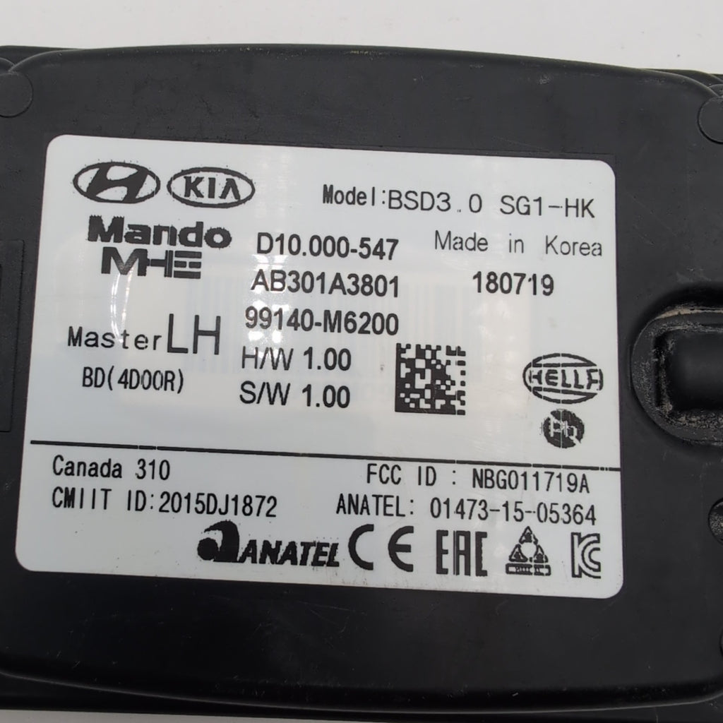 2019 2020 2021 Kia Forte LH Master Rear Left Blind Spot Radar Sensor 99140-M6200