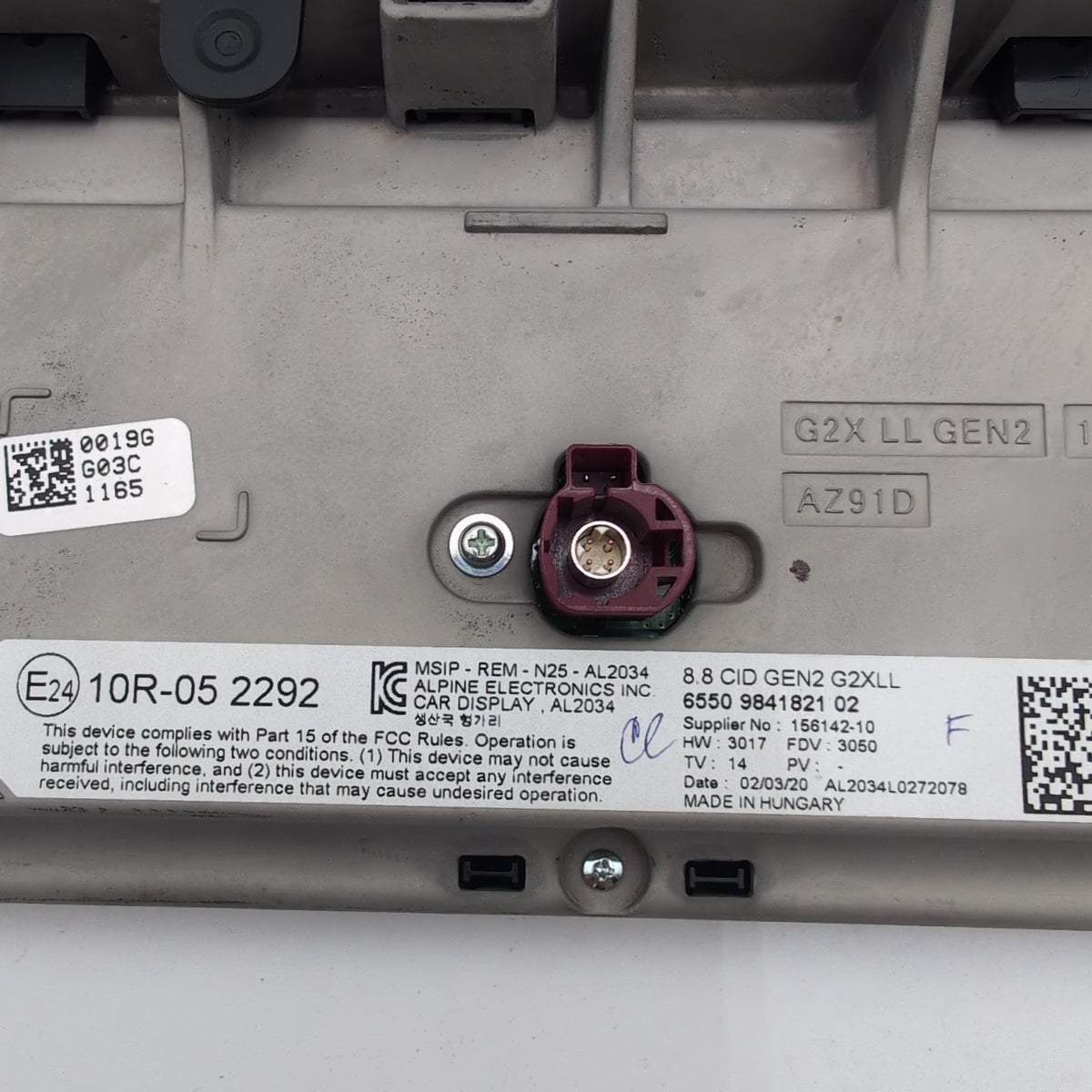 2019 - 2021 BMW G20 G22 G26 G42 8.8" Central Information Display Screen 9841821