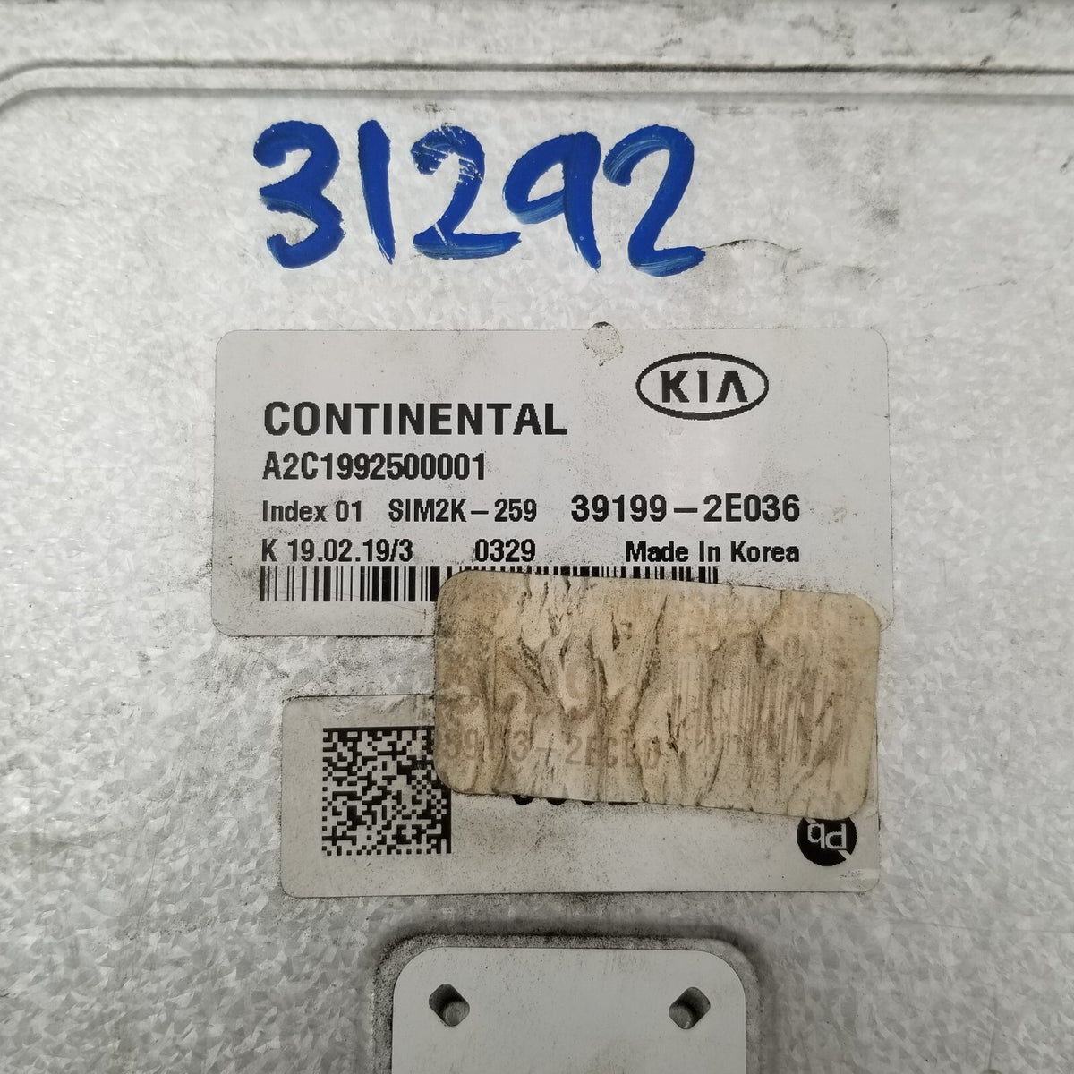 2019 2020 Kia Forte 2.0 Engine Computer Control Module Unit ECM ECU 391992E036