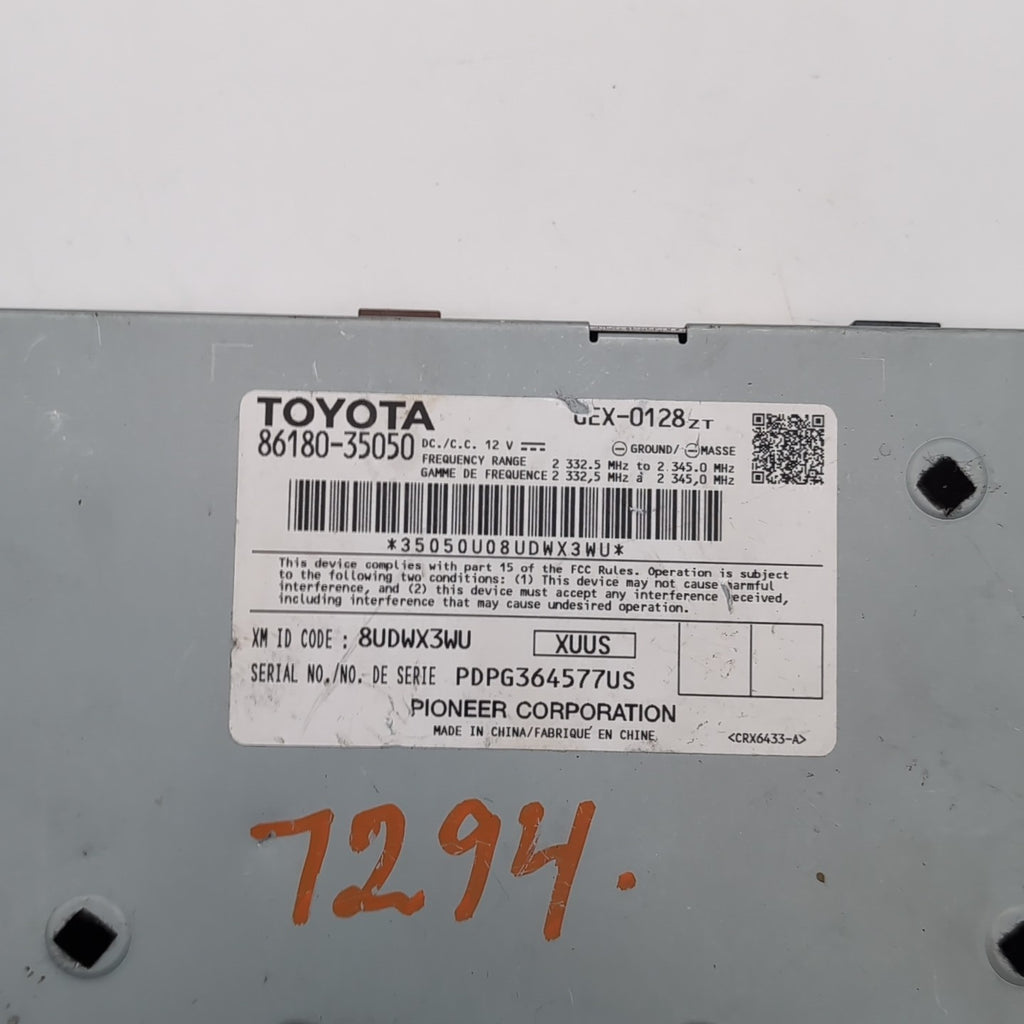 2016 2017 2018 2019 Toyota Prius Radio Satellite Receiver Module 86180-35050