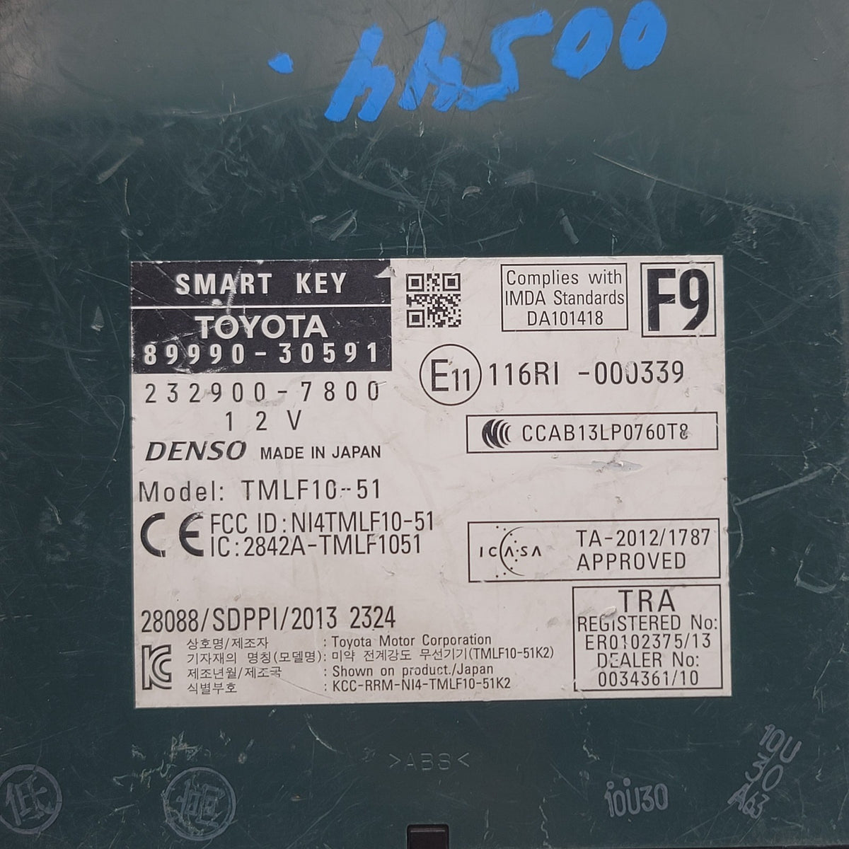 2018 2019 2020 Lexus GS F Smart Key Keyless Door Entry Module 89990-30591