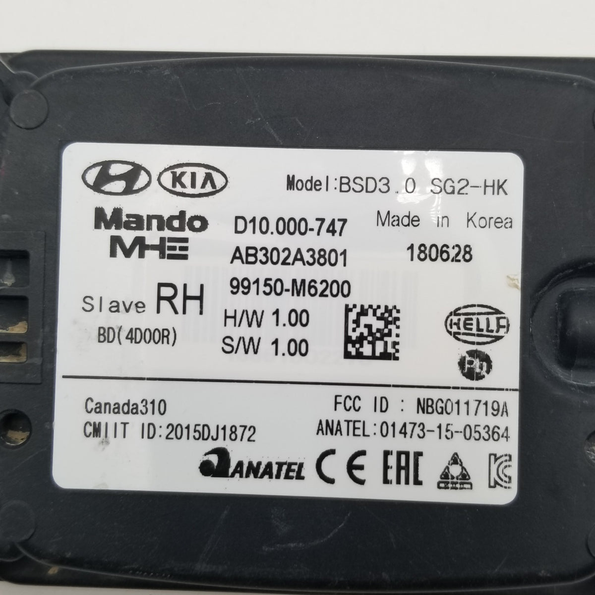 2019 2020 2021 Kia Forte Blind Spot Radar Module Left Side Oem 99140M6200