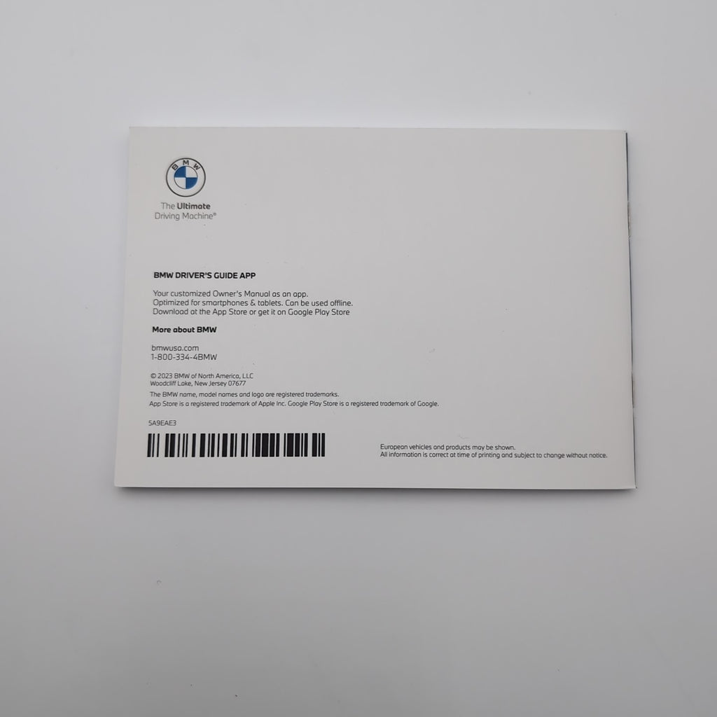 2024 BMW 3 Series Sedan Owners Manual Set Kit With Case OEM