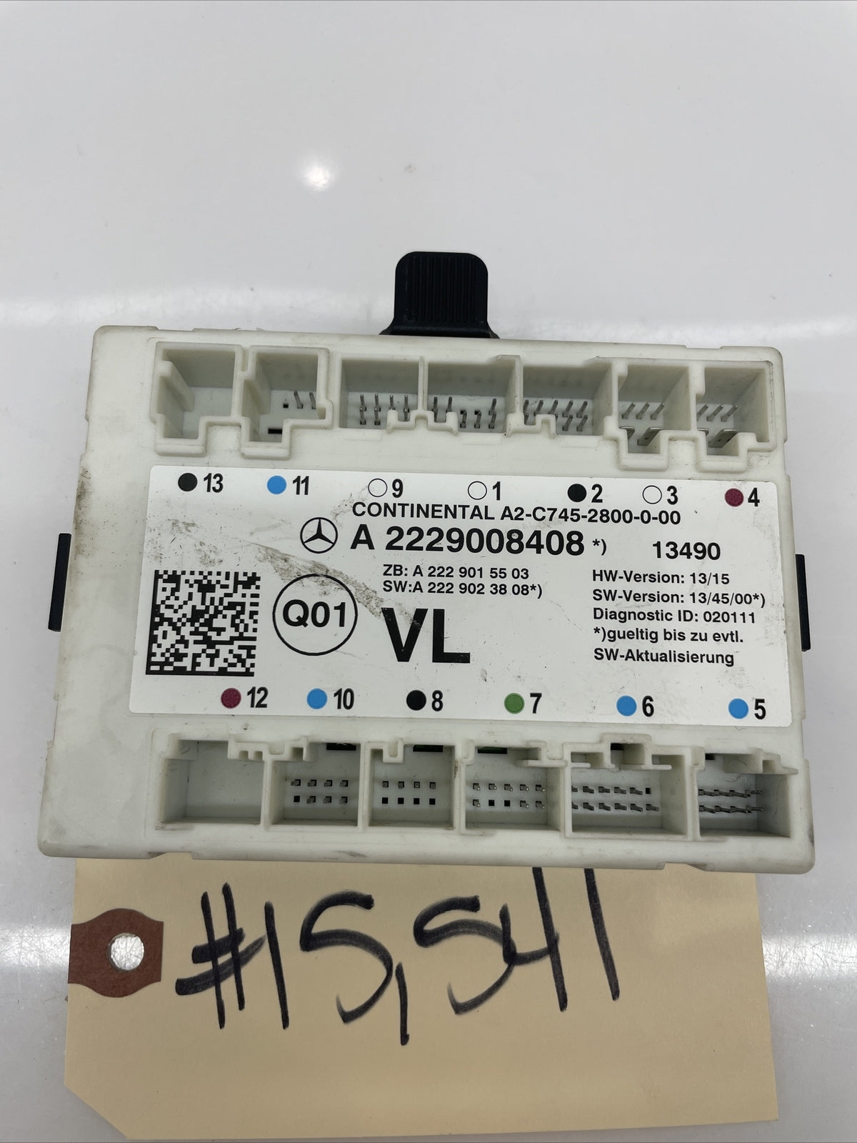 2014 2015 2016 2017 Mercedes S63 S550 W222 Front Left Side Door Control Module