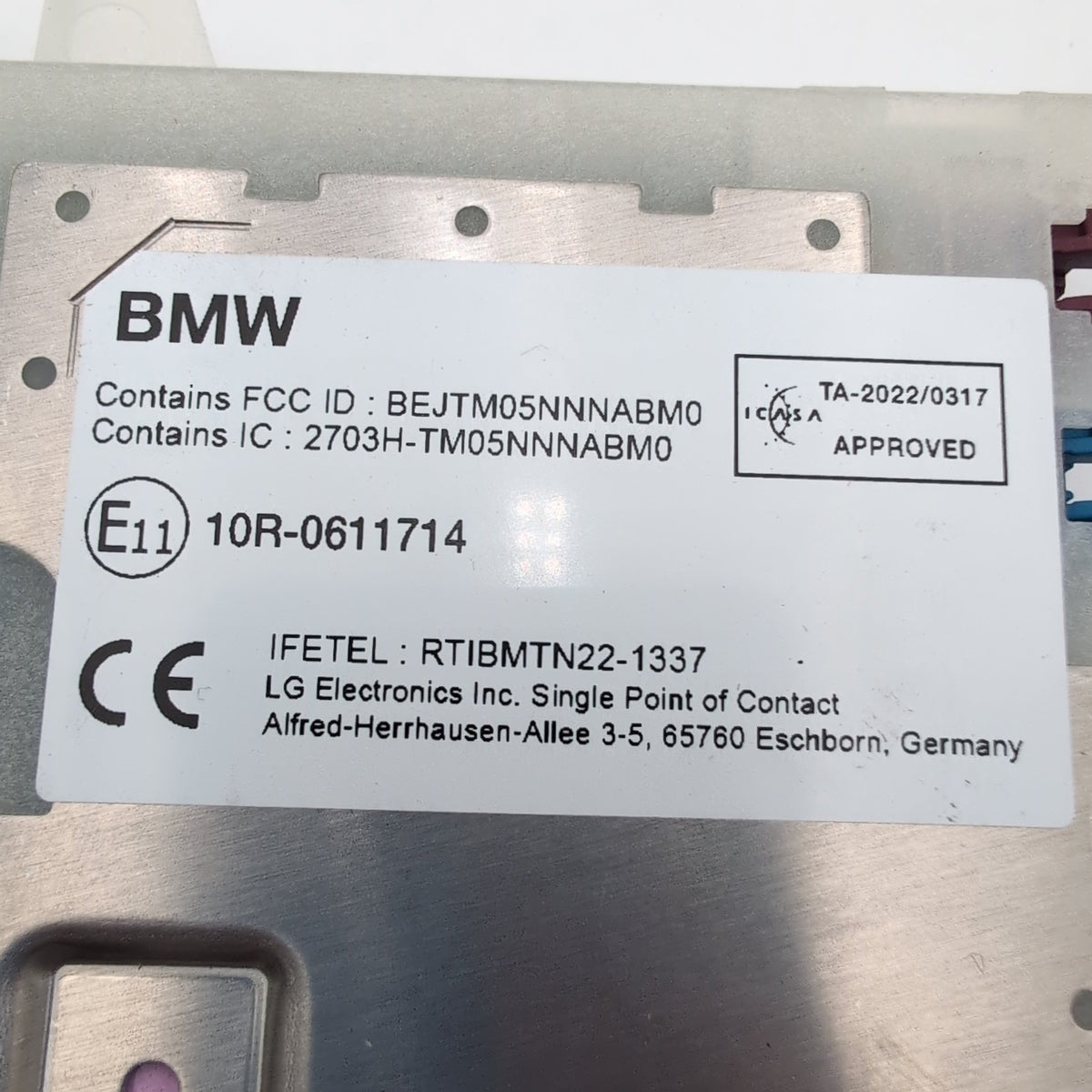 2023 - 2026 BMW G42 G20 G26 G60 F74 X2 X3 X5 X7 Antenna Telematic Control Module