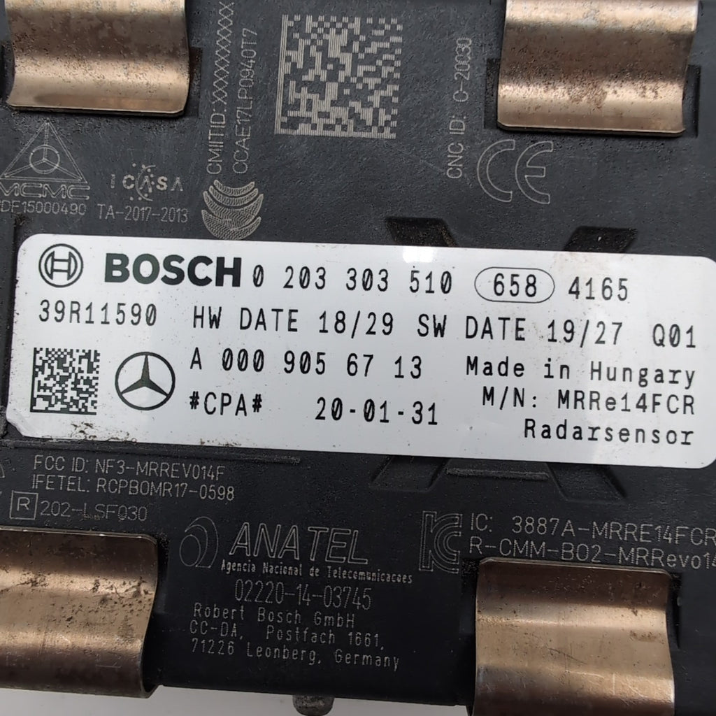 2019 2020 2021 Mercedes C300 Cruise Control Distance Radar Sensor A0009056713