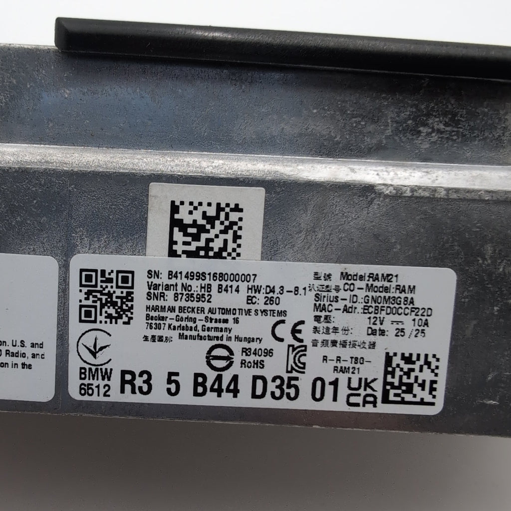 2021 - 2026 BMW G60 G20 G26 X5 X7 M2 M3 M4 Radio Audio Receiver Module 5B44D35
