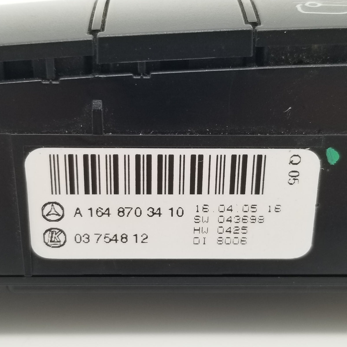 06-12 Mercedes W164 ML350 GL450 Hazard Control Switch Panel 1648703410 OEM