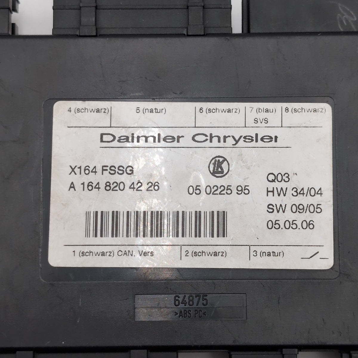 2007- 2012 Mercedes X164 GL450 Third Seat Row Power Folding Control Module