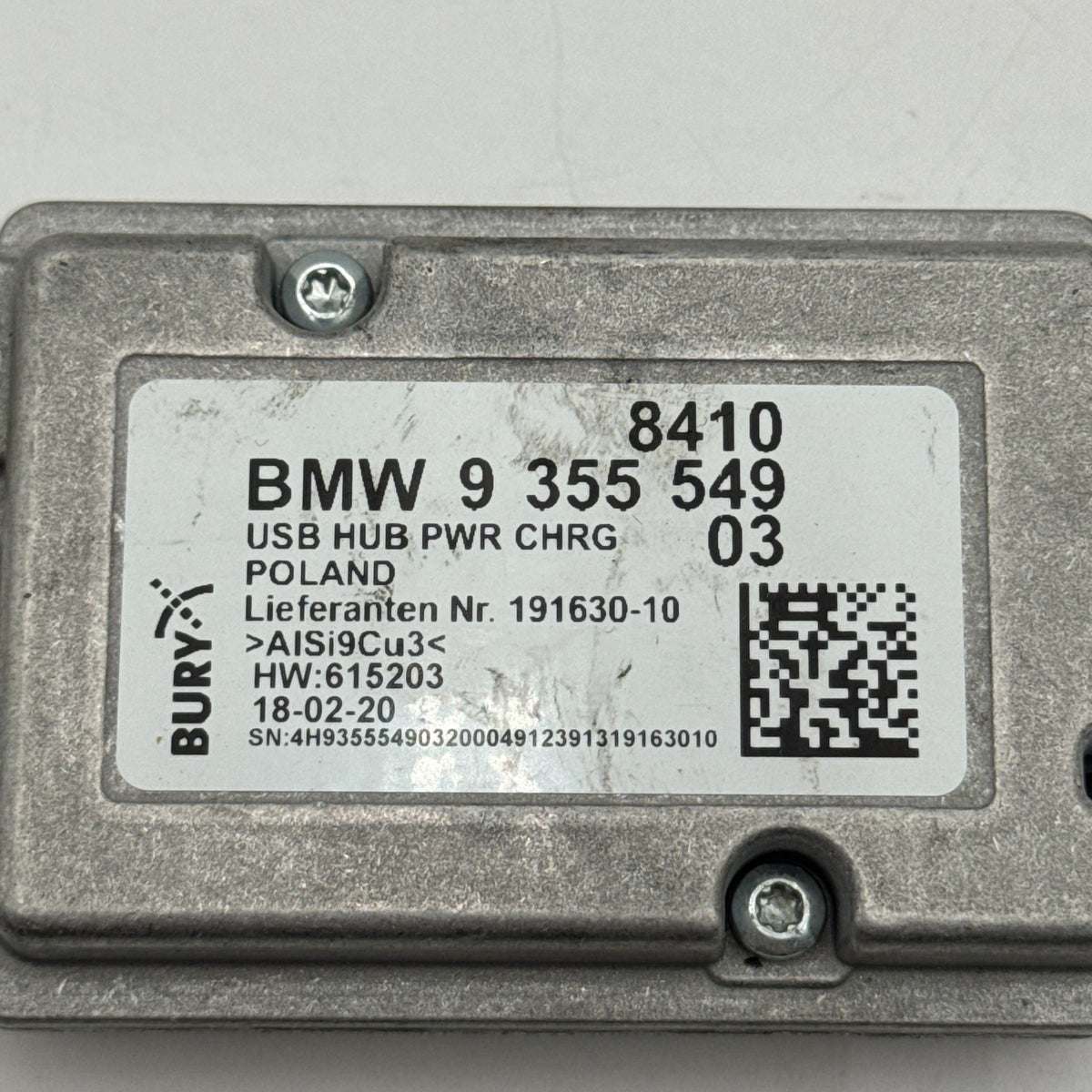 2016 - 2021 BMW 330i 740i 750i 530i 540i USB Hub Power Charger Module 9355549