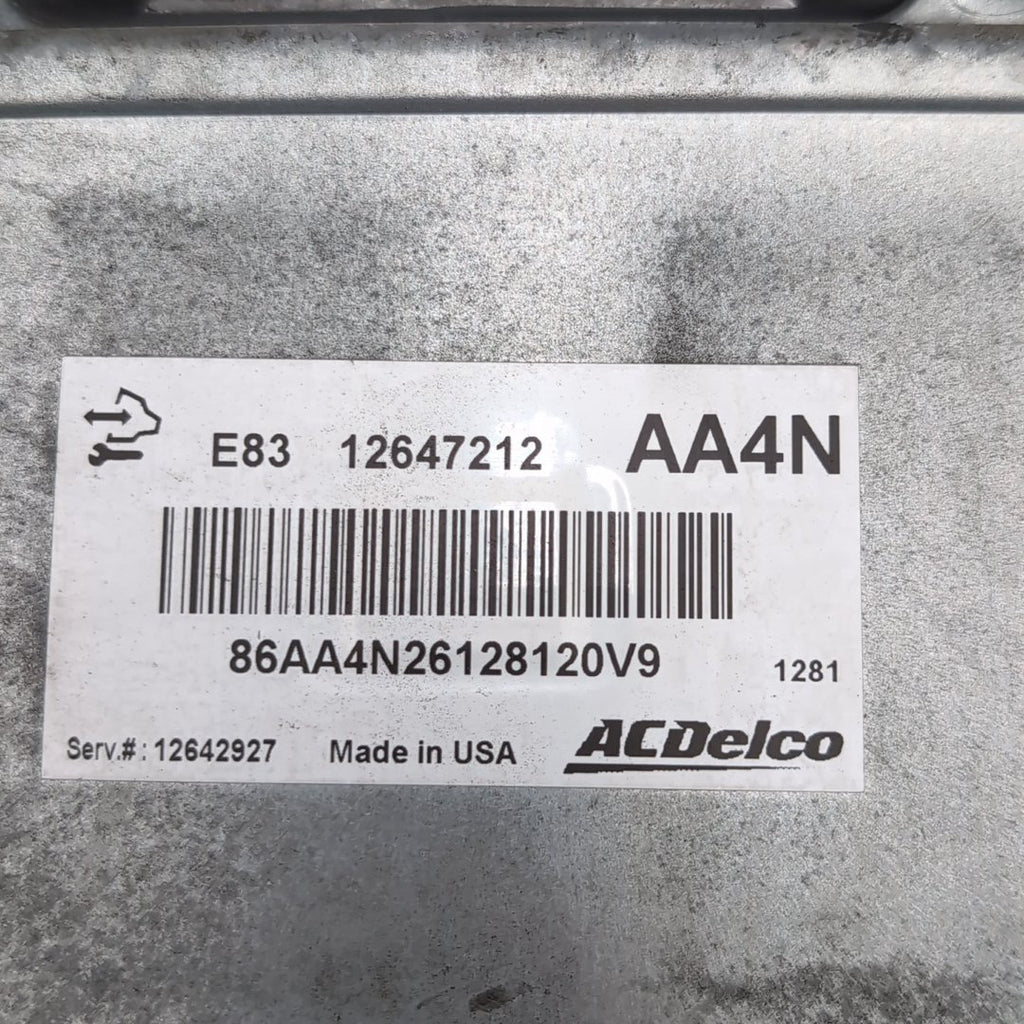 2011 2012 Chevrolet Cruze 1.8L Engine Computer Control Module ECU E83 12647212