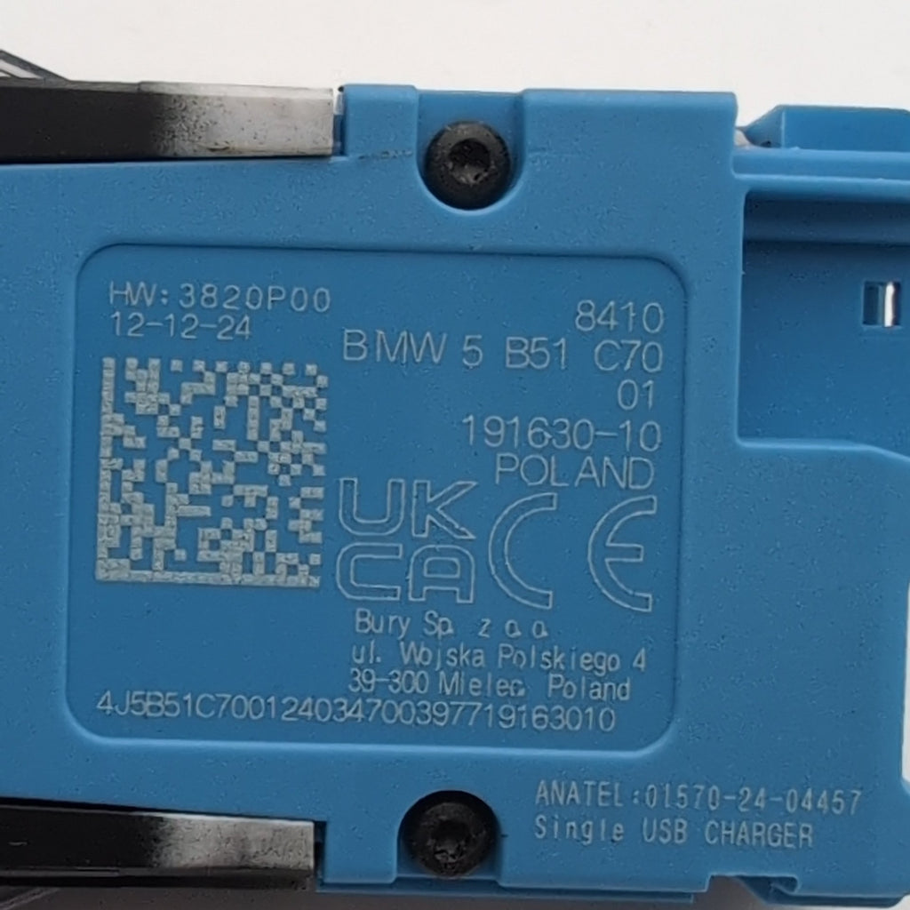 2019 - 2026 BMW G20 G21 G22 G26 G15 G30 G42 X3 Single USB Socket Port 5B51C70