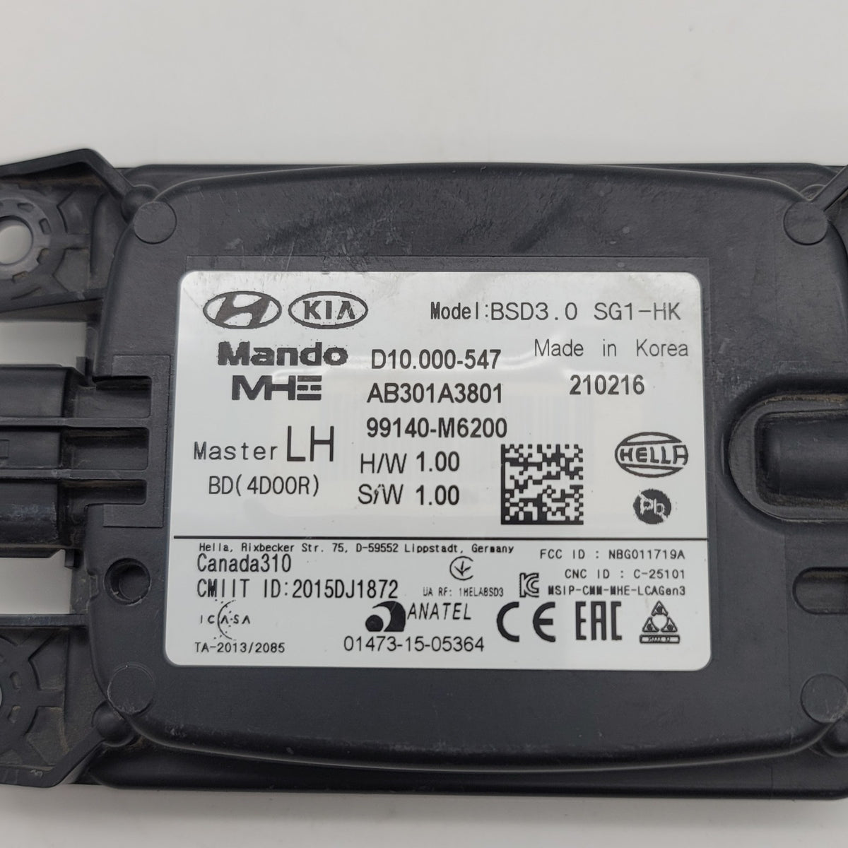 2019 2020 2021 Kia Forte Blind Spot Radar Module Left Side Oem 99140M6200