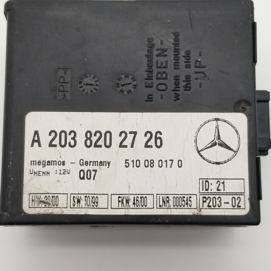 98-03 Mercedes W208 CLK430 CLK320 CLK55 AMG Alarm Control Module 2038202726 OEM