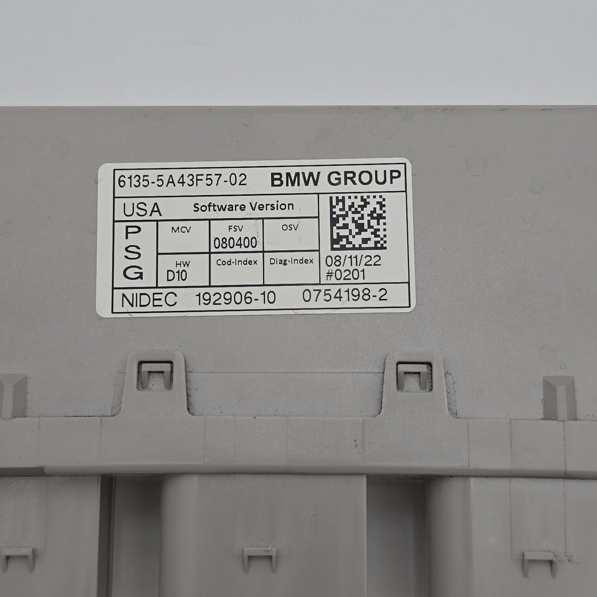 2022 2023 2024 2025 2026 BMW iX I20 Sensor Cleaning Control Module 5A43F57