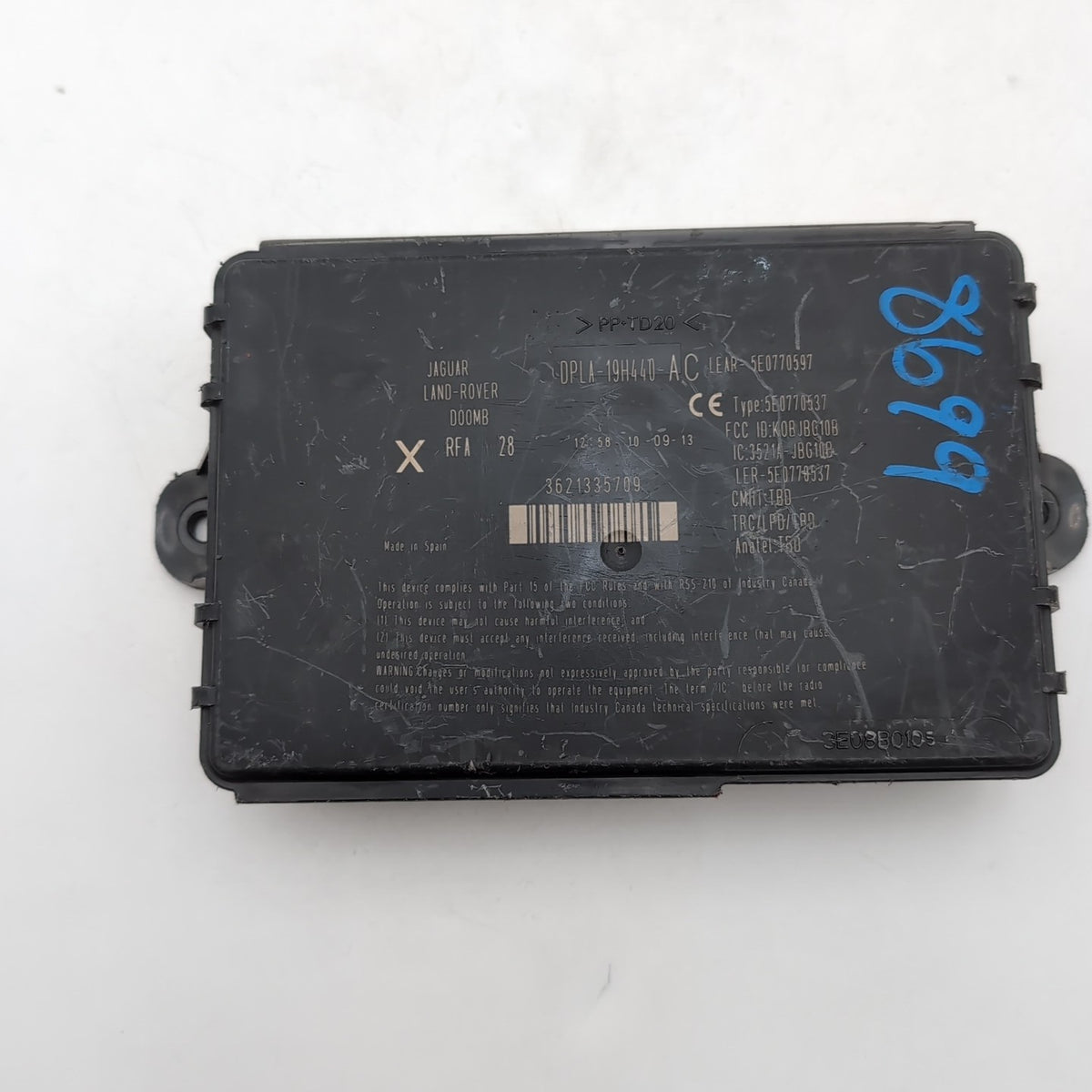 2013 Land Rover LR2 Keyless Entry Control Module OEM DPLA-19H440-AC