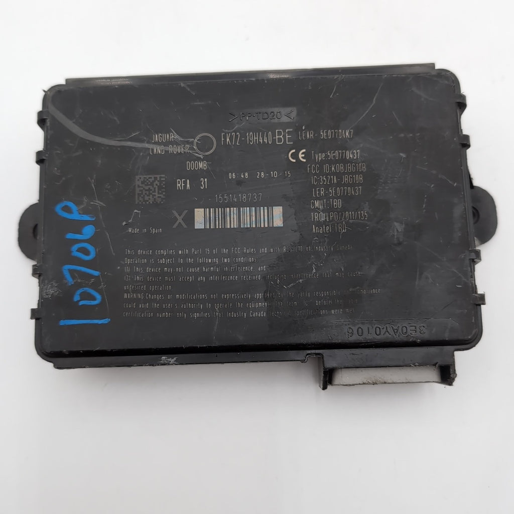 2016 LAND ROVER DISCOVERY SPORT ANTI THEFT KEYLESS ENTRY MODULE FK72-19H440-BE