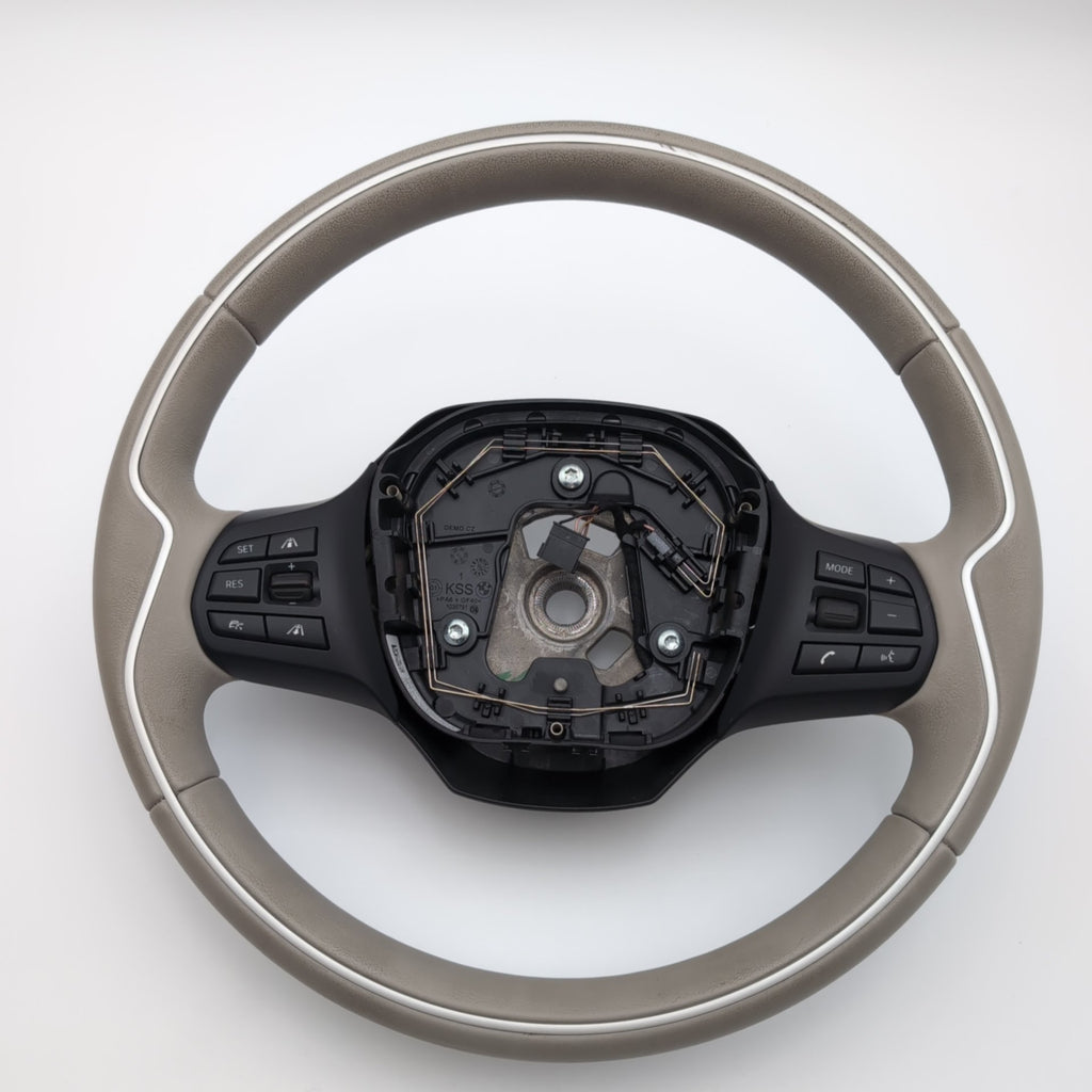 2014 - 2021 BMW i3 i3s I01 Steering Wheel Leather Lodge Design Gray 6870165