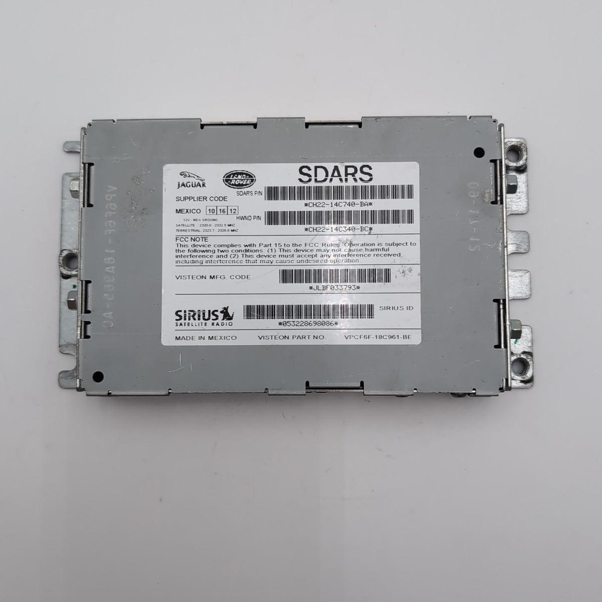 2013 Range Rover Sport L320 Rear Audio Stereo Receiver Module CH22-14C740-BA