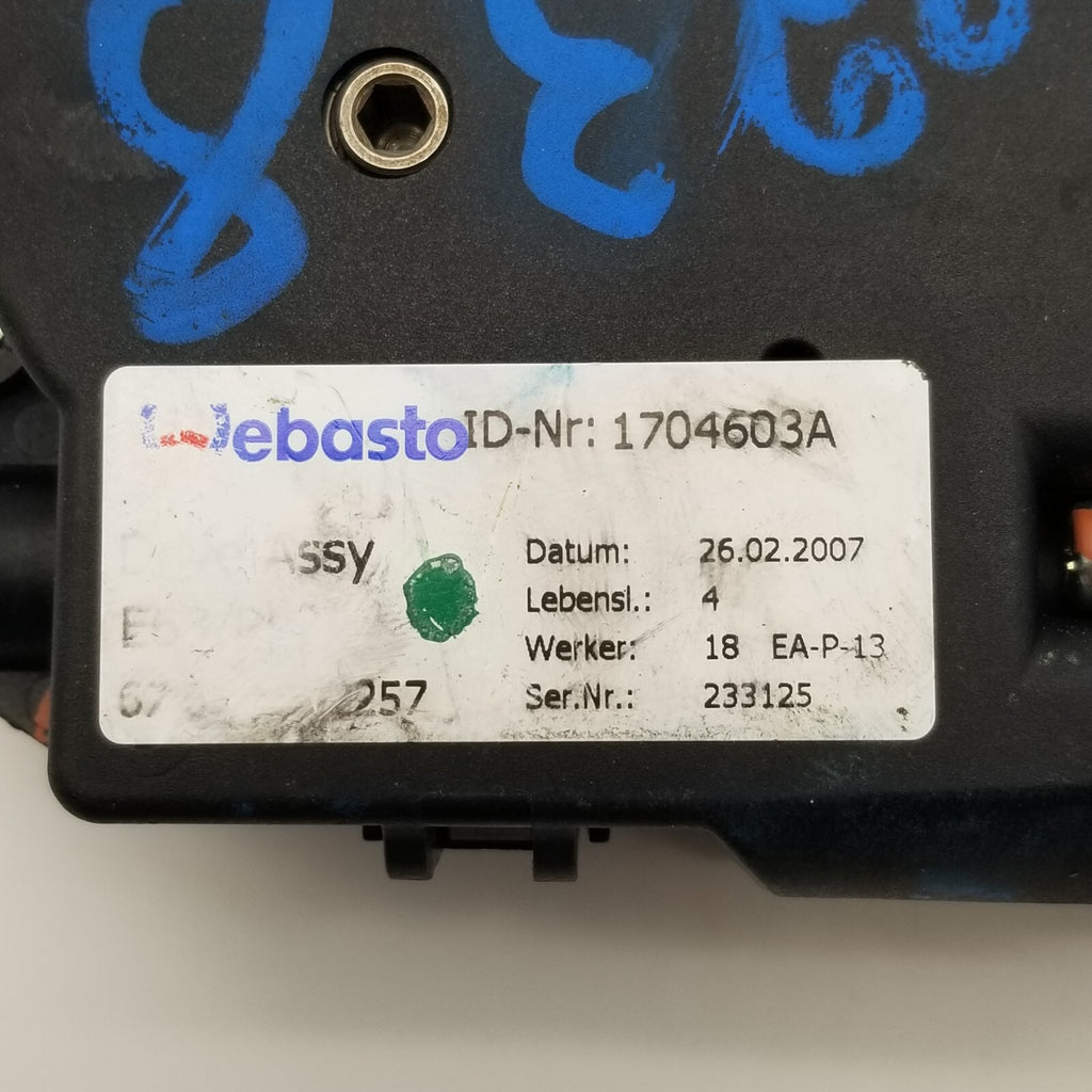 2007 BMW 335xi 335i 328i 328xi E90 E92 Sun Roof Motor Drive 1704603A
