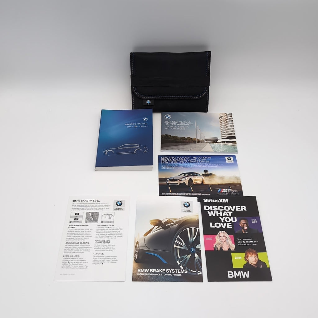 2024 BMW 3 Series Sedan Owners Manual Set Kit With Case OEM