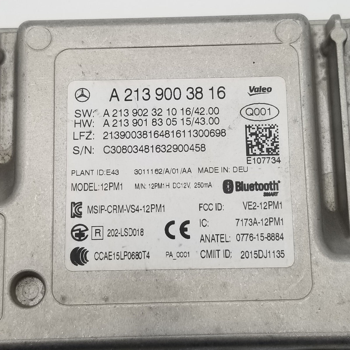 GENUINE MERCEDES BENZ W213 360 SURROUND VIEW CAMERAS MODULE A2139003816