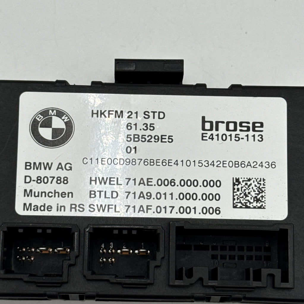 2024 - 2026 BMW G60 XM X6 X3 X1 X2 Trunk Lid Deck Lid Control Module 5B529E5