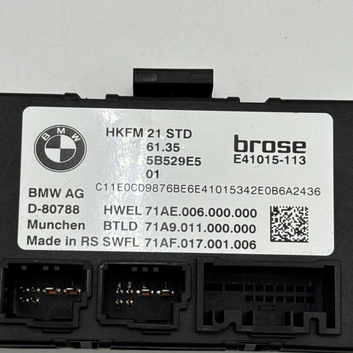 2024 - 2026 BMW G60 XM X6 X3 X1 X2 Trunk Lid Deck Lid Control Module 5B529E5