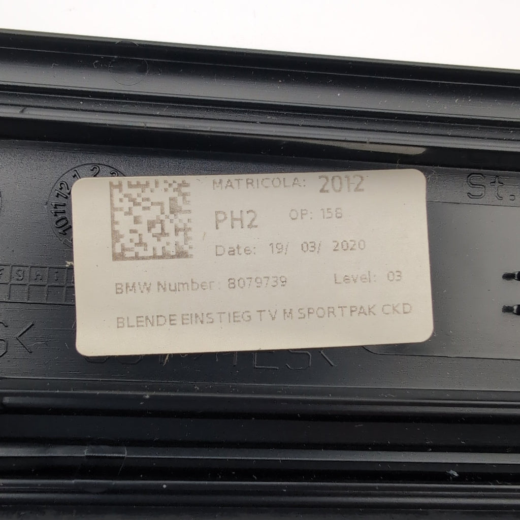 2019 - 2026 BMW G20 G26 M Sport Front Door Sill Scuff Plate Trim Set 8079739