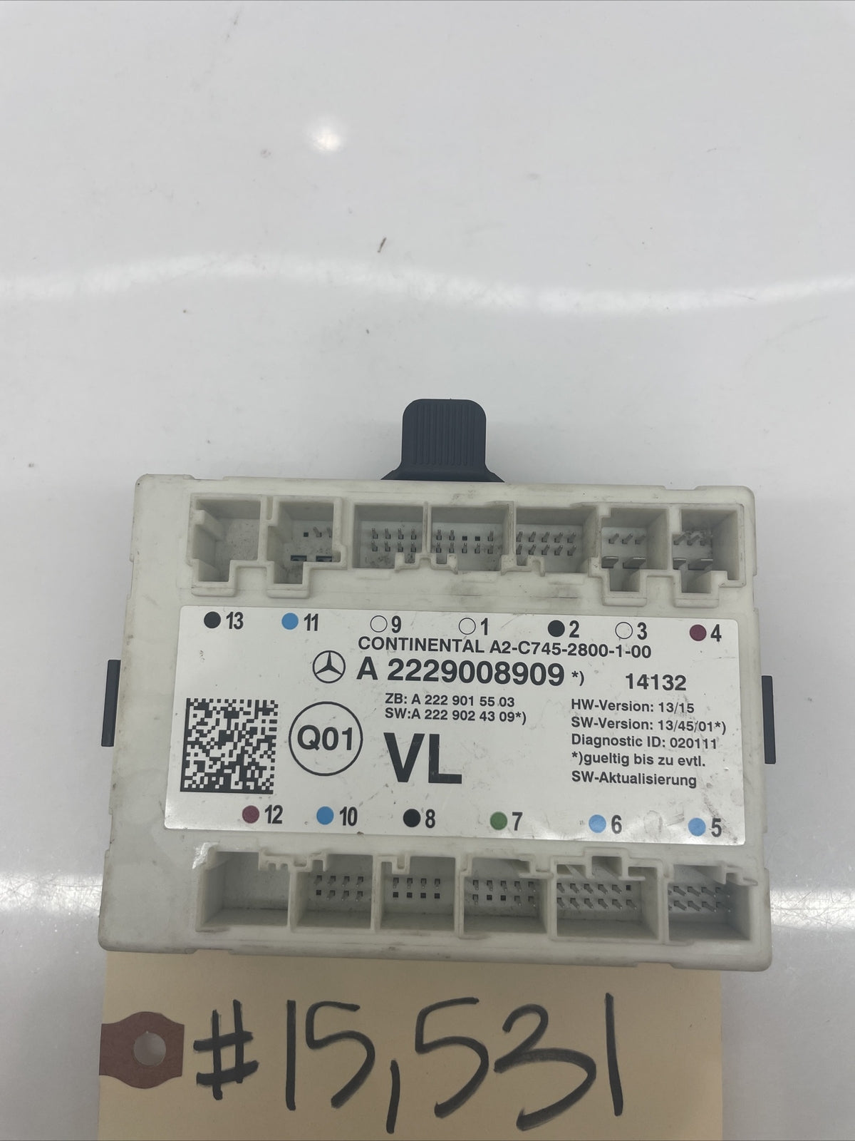 2014 2015 2016 2017 Mercedes S63 S550 W222 Front Left Side Door Control Module