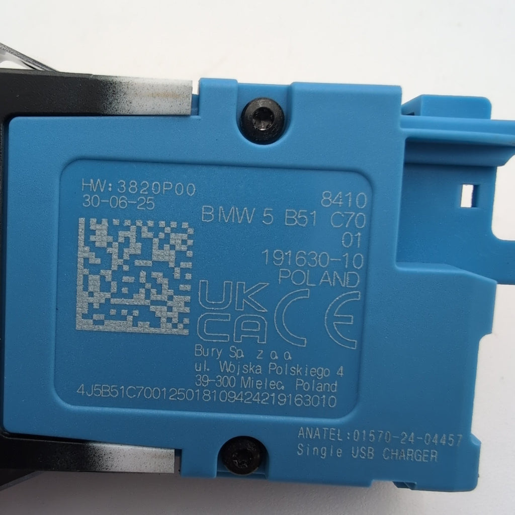 2019 - 2026 BMW G20 G21 G22 G26 G15 G30 G42 X3 Single USB Socket Port 5B51C70