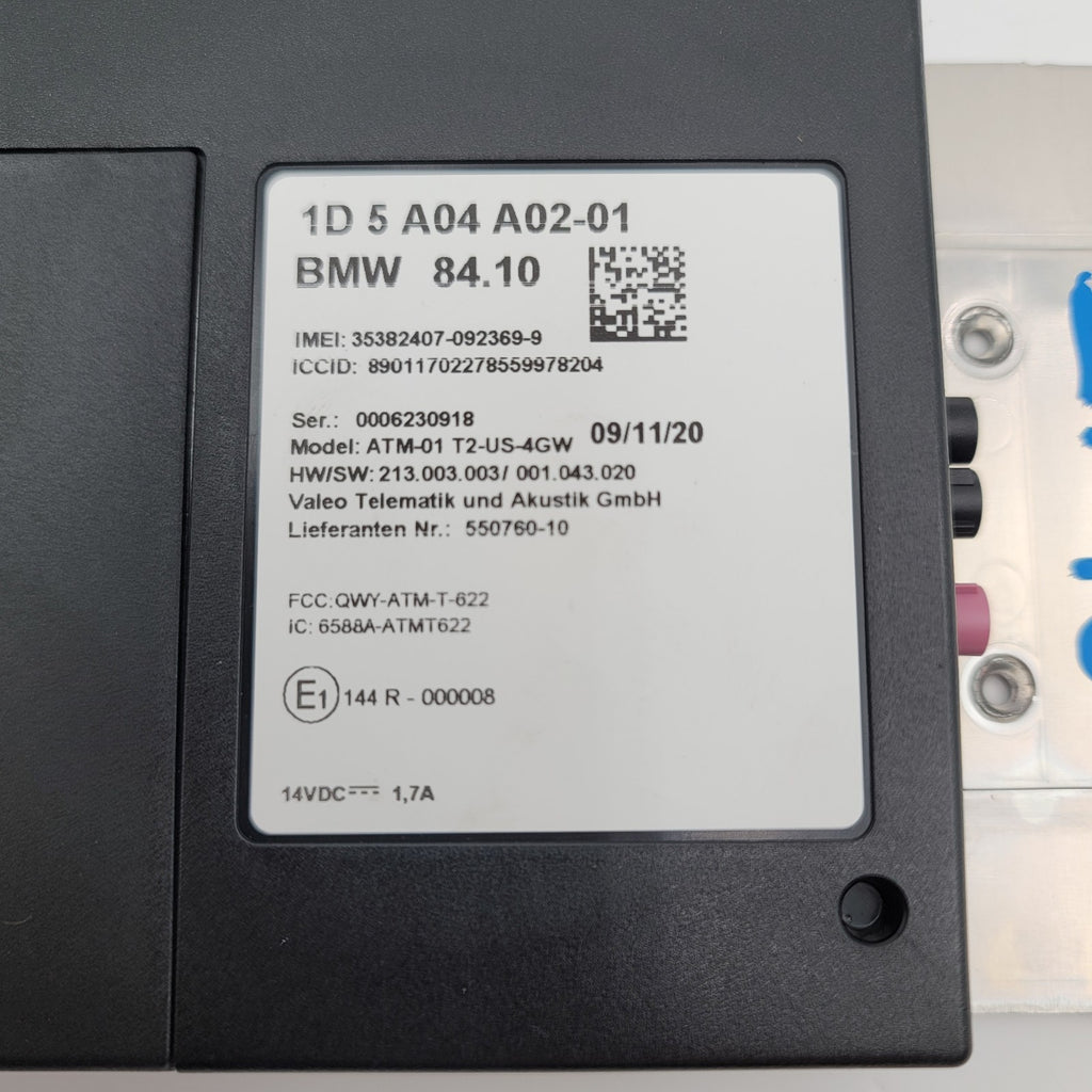 2021 2022 BMW i3 I01 Telematics Communication Box 2 Module OEM 5A04A02
