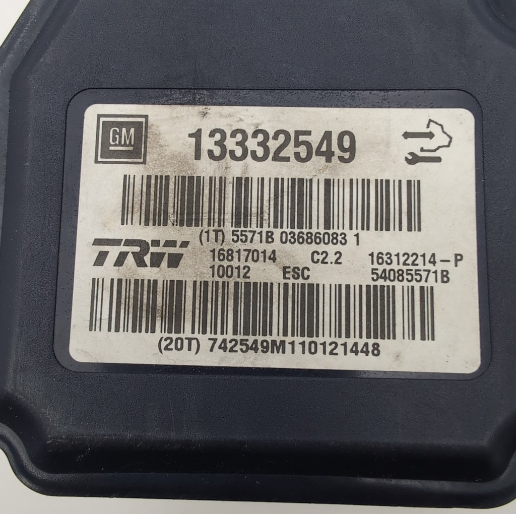 2011 Buick Regal 2.4L ABS Anti Lock Brake Pump Control Unit 13332549