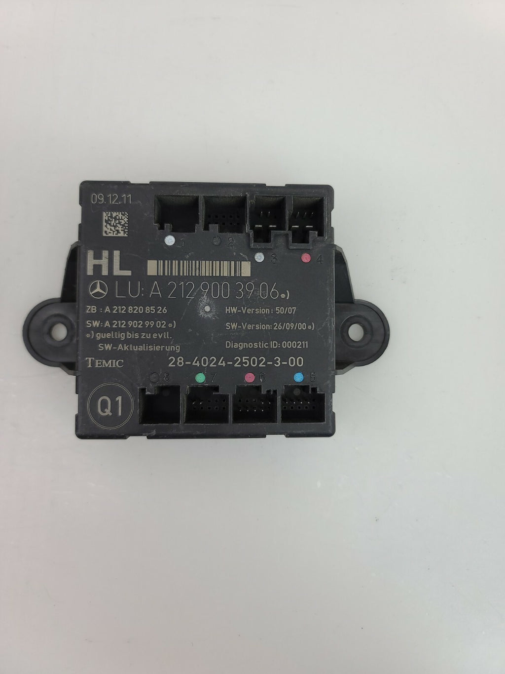 08-14 Mercedes W204 C-Class Rear Left Door Control Module 2129003906 Oem